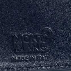 Pre Owned محفظة مون بلان طية مزدوجة ميسترستوك جلد سوداء