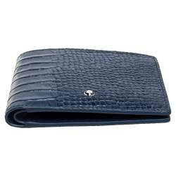 Pre Owned محفظة مون بلان طية مزدوجة ميسترستوك جلد سوداء