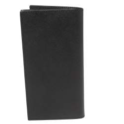 مملوكة مسبقًا Montblanc Black Leather Sartorial 14CC Vertical Wallet 