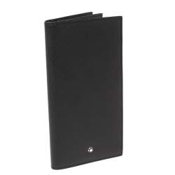 مملوكة مسبقًا Montblanc Black Leather Sartorial 14CC Vertical Wallet 