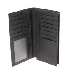 مملوكة مسبقًا Montblanc Black Leather Sartorial 14CC Vertical Wallet 