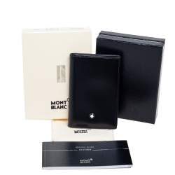 Pre Owned Montblanc Black Leather Business Card Holder