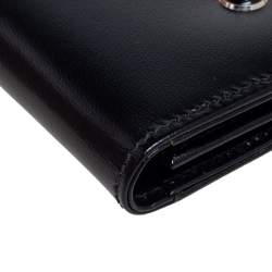 Pre Owned Montblanc Black Leather Business Card Holder