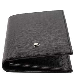 Pre Owned Montblanc Black Leather Meisterstück Business Card Holder & Pocket 5CC Gift Set
