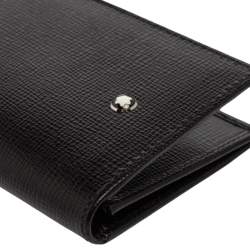 Pre Owned Montblanc Black Leather Meisterstück Business Card Holder & Pocket 5CC Gift Set