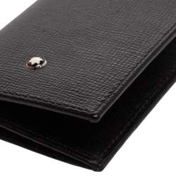Pre Owned Montblanc Black Leather Meisterstück Business Card Holder & Pocket 5CC Gift Set