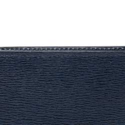 Pre Owned Montblanc Blue Leather Westside Bifold Wallet