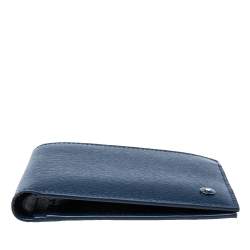 Pre Owned Montblanc Blue Leather Westside Bifold Wallet