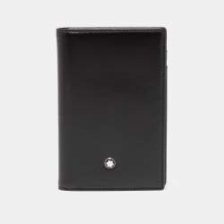 Pre Owned Montblanc Black Leather Meisterstuck Business Card Holder
