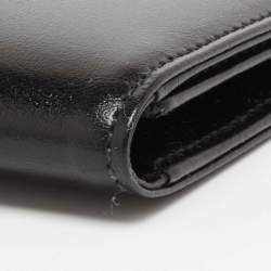 Pre Owned Montblanc Black Leather Meisterstuck Business Card Holder