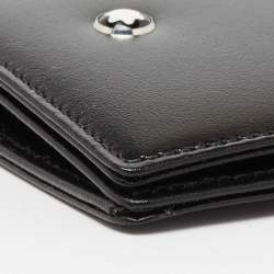 Pre Owned Montblanc Black Leather Meisterstuck Business Card Holder