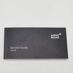 Pre Owned Montblanc Navy Blue Leather Westside Triple Gusset Briefcase