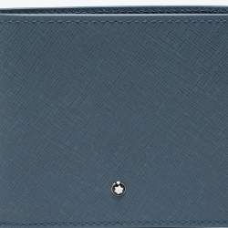 Pre Owned Montblanc Light Blue Leather Sartorial Bi-fold Wallet