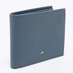 Pre Owned Montblanc Light Blue Leather Sartorial Bi-fold Wallet