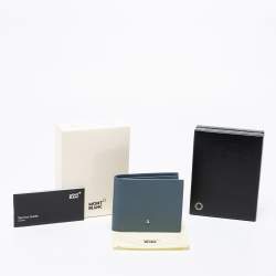 Pre Owned Montblanc Light Blue Leather Sartorial Bi-fold Wallet