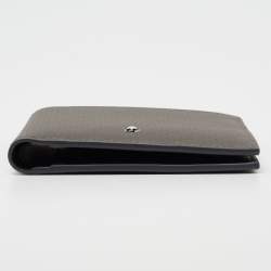 Pre Owned Montblanc Grey/Black Leather Westside Extreme 8CC Bifold Wallet