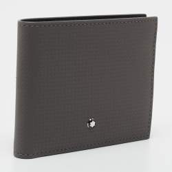 Pre Owned Montblanc Grey/Black Leather Westside Extreme 8CC Bifold Wallet