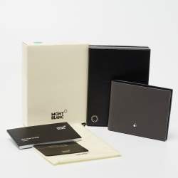 Pre Owned Montblanc Grey/Black Leather Westside Extreme 8CC Bifold Wallet