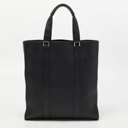 Montblanc Black Leather Vertical Tote