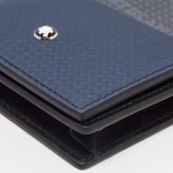Montblanc Black/Blue Leather Extreme 2.0 Business Card Holder