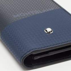Montblanc Black/Blue Leather Extreme 2.0 Business Card Holder