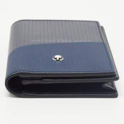 Montblanc Black/Blue Leather Extreme 2.0 Business Card Holder