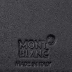 Montblanc Black Woven Embossed Leather Meisterstuck Bifold Wallet