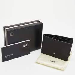 Montblanc Black Woven Embossed Leather Meisterstuck Bifold Wallet
