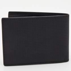 Montblanc Black Woven Embossed Leather Meisterstuck Bifold Wallet