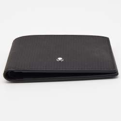 Montblanc Black Woven Embossed Leather Meisterstuck Bifold Wallet