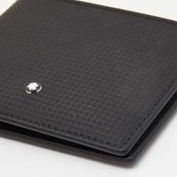 Montblanc Black Woven Embossed Leather Meisterstuck Bifold Wallet