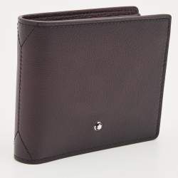 Montblanc Burgundy Ombre Leather Meisterstuck 6cc Bifold Wallet