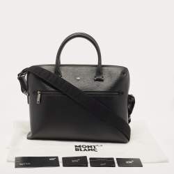 Montblanc Black Leather Westside Slim Document Briefcase