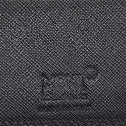 Montblanc Black Signature Coated Canvas and Leather Business Bifold Wallet