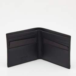 Montblanc Black Signature Coated Canvas and Leather Business Bifold Wallet