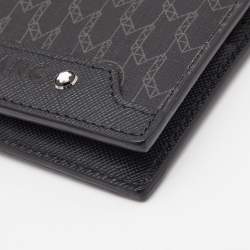 Montblanc Black Signature Coated Canvas and Leather Business Bifold Wallet