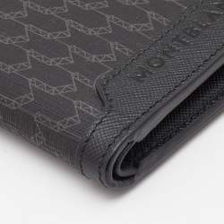 Montblanc Black Signature Coated Canvas and Leather Business Bifold Wallet