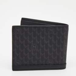 Montblanc Black Signature Coated Canvas and Leather Business Bifold Wallet
