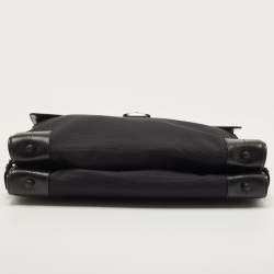Montblanc Black Fabric and Leather Double Gusset Nightflight Briefcase
