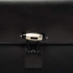 Montblanc Black Fabric and Leather Double Gusset Nightflight Briefcase