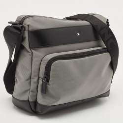 Montblanc Black/Grey Nylon Nightflight Messenger Bag