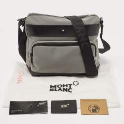 Montblanc Black/Grey Nylon Nightflight Messenger Bag