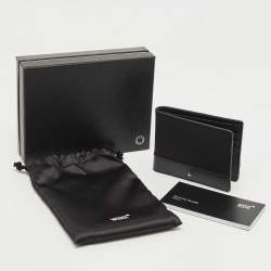 Pre Owned Montblanc Black Canvas and Leather Meisterstück Bifold Wallet