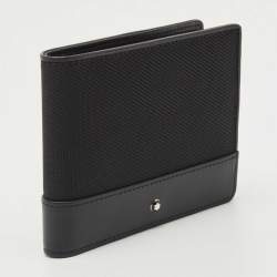 Pre Owned Montblanc Black Canvas and Leather Meisterstück Bifold Wallet