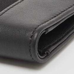 Pre Owned Montblanc Black Canvas and Leather Meisterstück Bifold Wallet