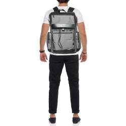 Montblanc Black/Grey Nylon and Leather Large Nightflight Backpack