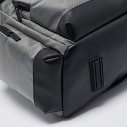 Montblanc Black/Grey Nylon and Leather Large Nightflight Backpack
