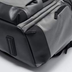 Montblanc Black/Grey Nylon and Leather Large Nightflight Backpack