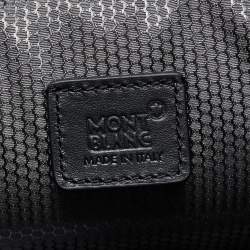 Montblanc Black/Grey Nylon and Leather Large Nightflight Backpack