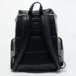 Montblanc Black/Grey Nylon and Leather Large Nightflight Backpack